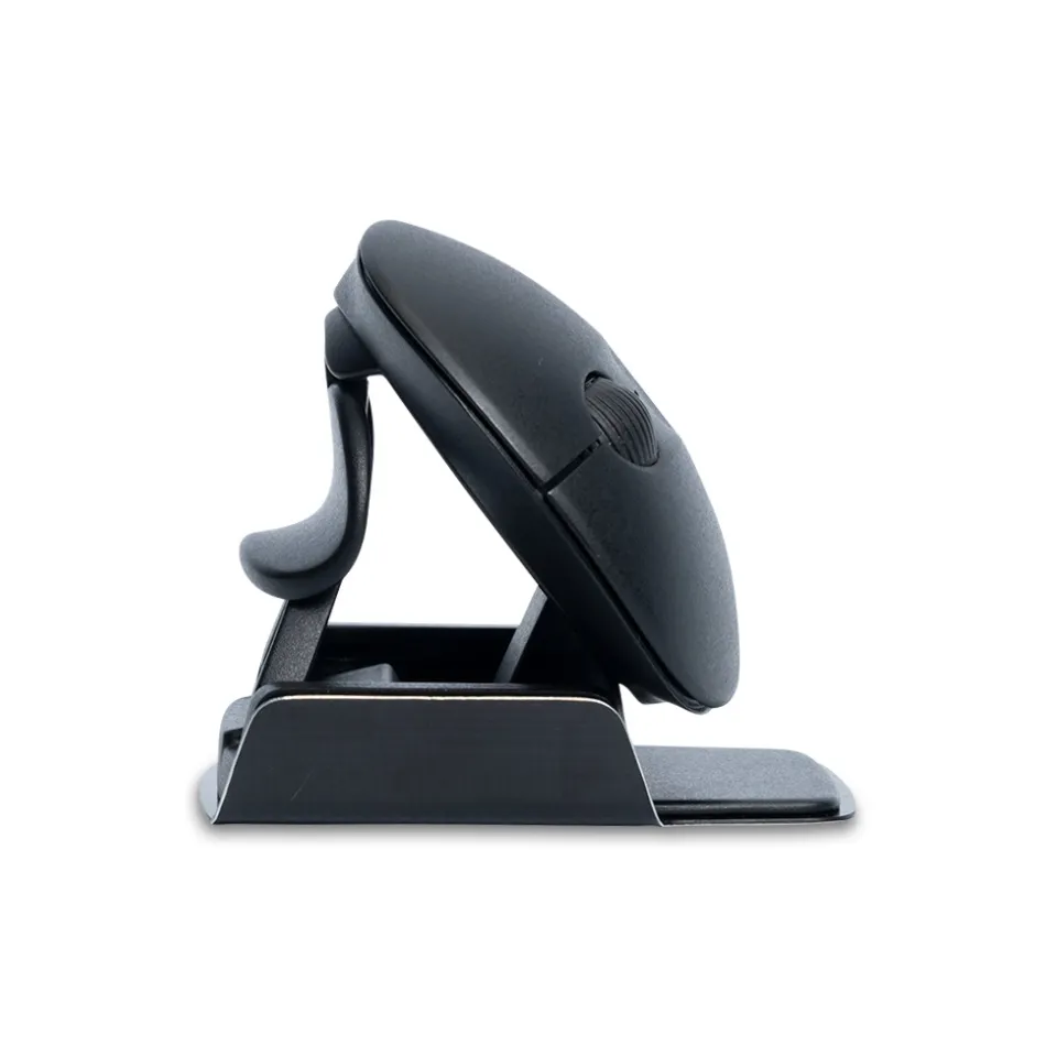 Souris ergonomique r-go twister ambidextre fil et non filaire pliable coloris noir