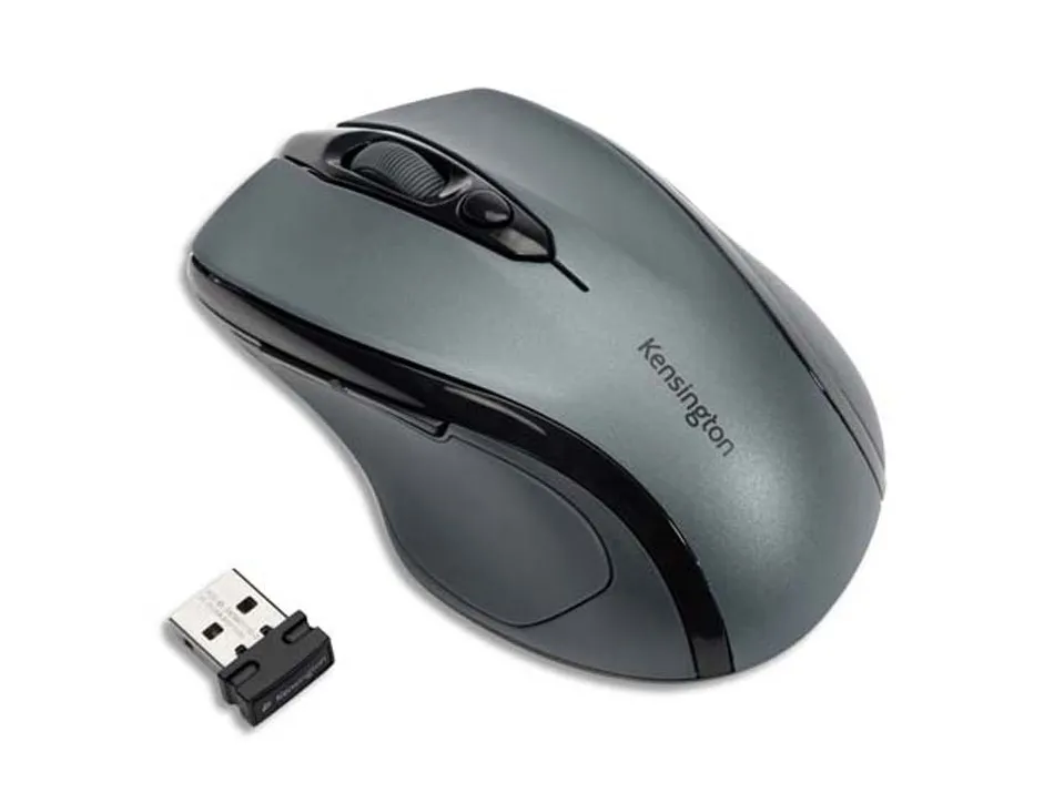 Souris kensington profit sans fil compacte ergonomie droitier taille moyenne autonomie prolongée coloris gris