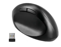 Souris q-connect optique sans fil ergonomique vertical dpi 800/1200/1600 piles aa coloris noir