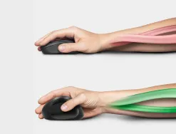 Souris q-connect optique sans fil ergonomique vertical dpi 800/1200/1600 piles aa coloris noir