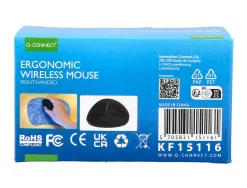 Souris q-connect optique sans fil ergonomique vertical dpi 800/1200/1600 piles aa coloris noir
