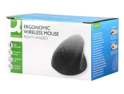 Souris q-connect optique sans fil ergonomique vertical dpi 800/1200/1600 piles aa coloris noir