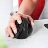 Souris q-connect optique sans fil ergonomique vertical dpi 800/1200/1600 batterie rechargeable coloris noir
