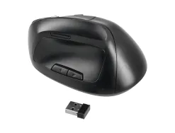 Souris q-connect optique sans fil ergonomique vertical dpi 800/1200/1600 batterie rechargeable coloris noir