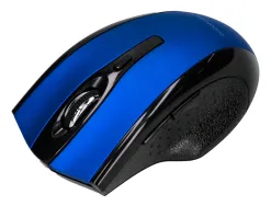 Souris q-connect sans fil optique 1000dpi recepteur usb 2,4ghz coloris bleu