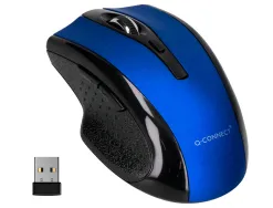 Souris q-connect sans fil optique 1000dpi recepteur usb 2,4ghz coloris bleu