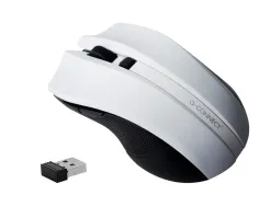 Souris q-connect sans fil optique 1000dpi recepteur usb 2,4ghz coloris blanc