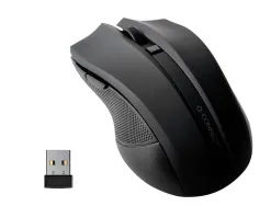 Souris q-connect sans fil optique 1000dpi recepteur usb 2,4ghz coloris noir