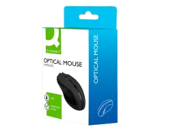 Souris q-connect sans fil optique 1000dpi recepteur usb 2,4ghz coloris noir