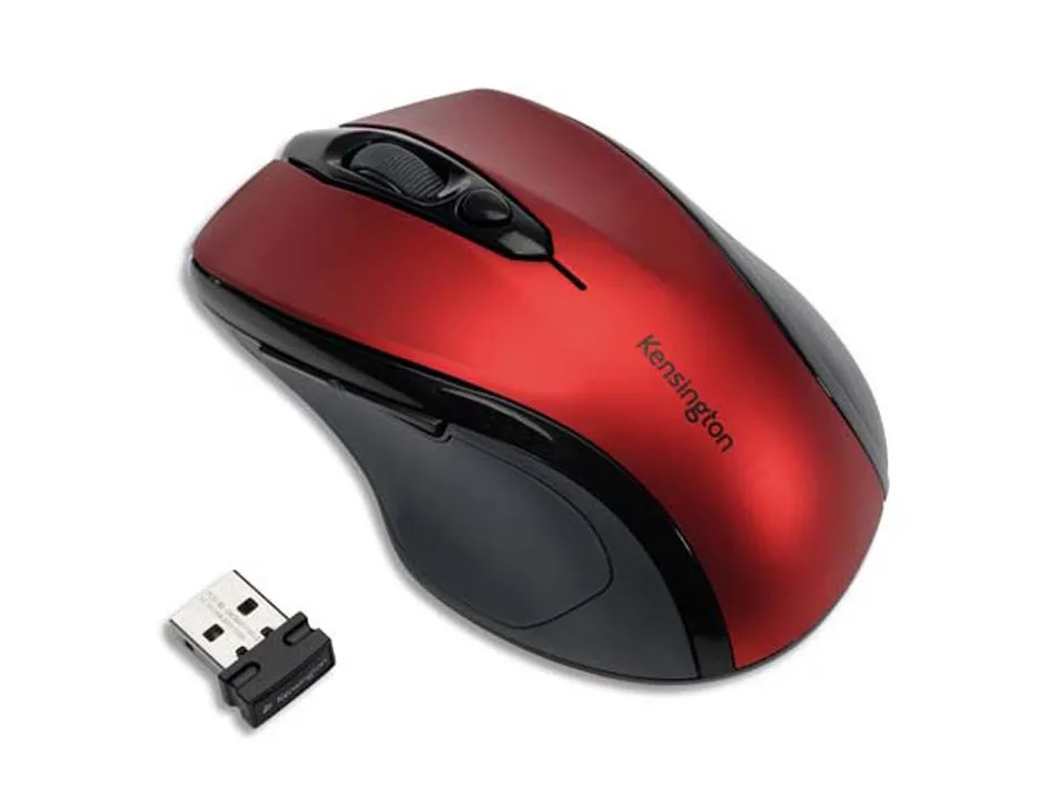 Souris sans fil kensington pro fit taille moyenne rouge k72422ww