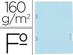 Sous chemise liderpapel a4+ plastifiee avec encart agrafage 160g/m2 coloris bleu