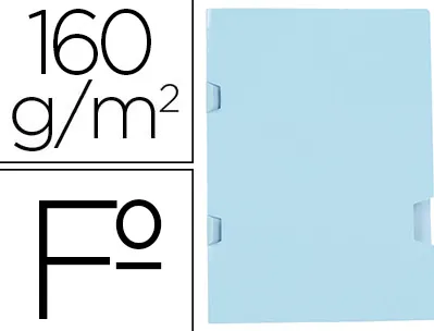 Sous chemise liderpapel a4+ plastifiee avec encart agrafage 160g/m2 coloris bleu
