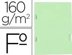 Sous chemise liderpapel a4+ plastifiee avec encart agrafage 160g/m2 coloris vert