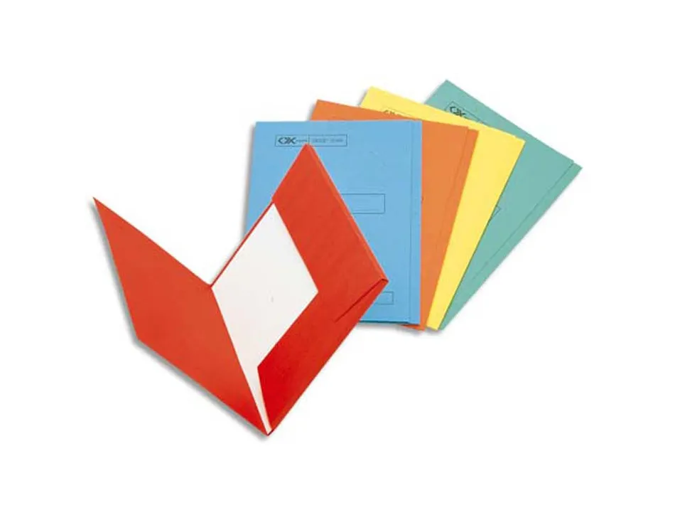 Sous-chemise esselte carton kraft 160g 230x310mm a4 2 rabats coloris assortis