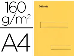 Sous-chemise esselte carton kraft 160g 230x310mm a4 2 rabats coloris jaune