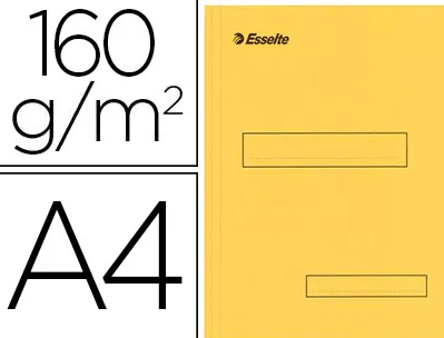 Sous-chemise esselte carton kraft 160g 230x310mm a4 2 rabats coloris jaune