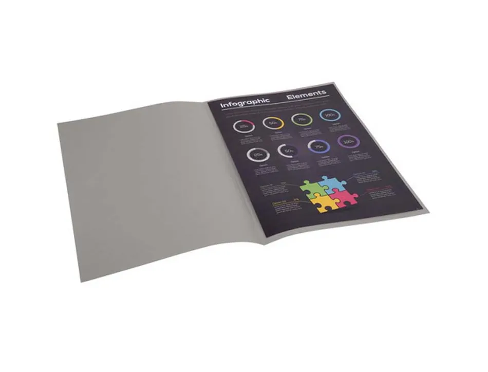 Sous-chemise exacompta rock's 220x310mm 80g coloris gris pack 100 unités