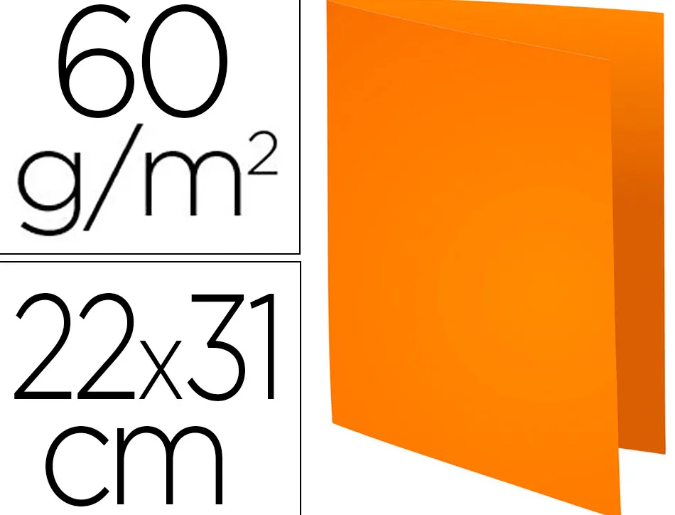 Sous-chemise exacompta super 60 22x31cm coloris orange paquet 250 unités