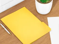 Sous-chemise liderpapel papier cartonne 240g/m2 document a4 onglet inferieur coloris jaune