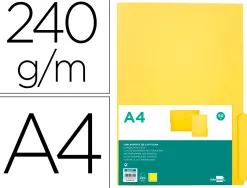 Sous-chemise liderpapel papier cartonne 240g/m2 document a4 onglet inferieur coloris jaune