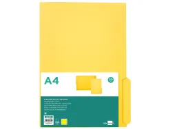 Sous-chemise liderpapel papier cartonne 240g/m2 document a4 onglet inferieur coloris jaune