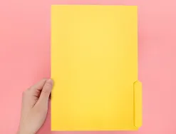 Sous-chemise liderpapel papier cartonne 240g/m2 document a4 onglet inferieur coloris jaune