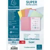 Sous-chemises exacompta super 60 carte 60g coloris assortis pastel paquet 100 unites