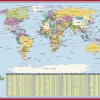 Sous-main bouchut grandrémy cartonné support anti-glisse carte monde 550x405mm