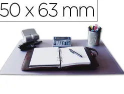 Sous-main q-connect pp anti-é blouissement 50x63cm coloris transparent