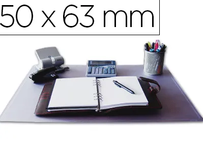 Sous-main q-connect pp anti-é blouissement 50x63cm coloris transparent
