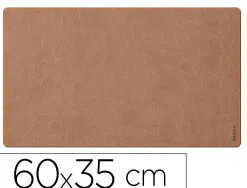 Sous-main rhodiarama souple simil cuir taupe velout 60x35 cm