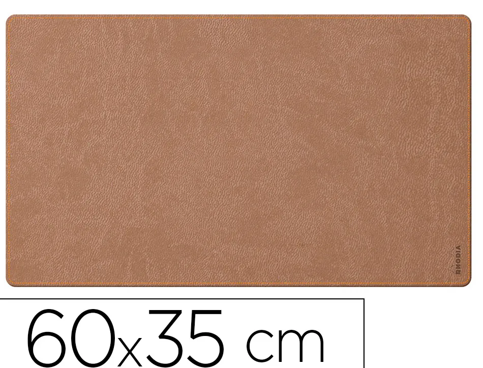 Sous-main rhodiarama souple simil cuir taupe velout 60x35 cm