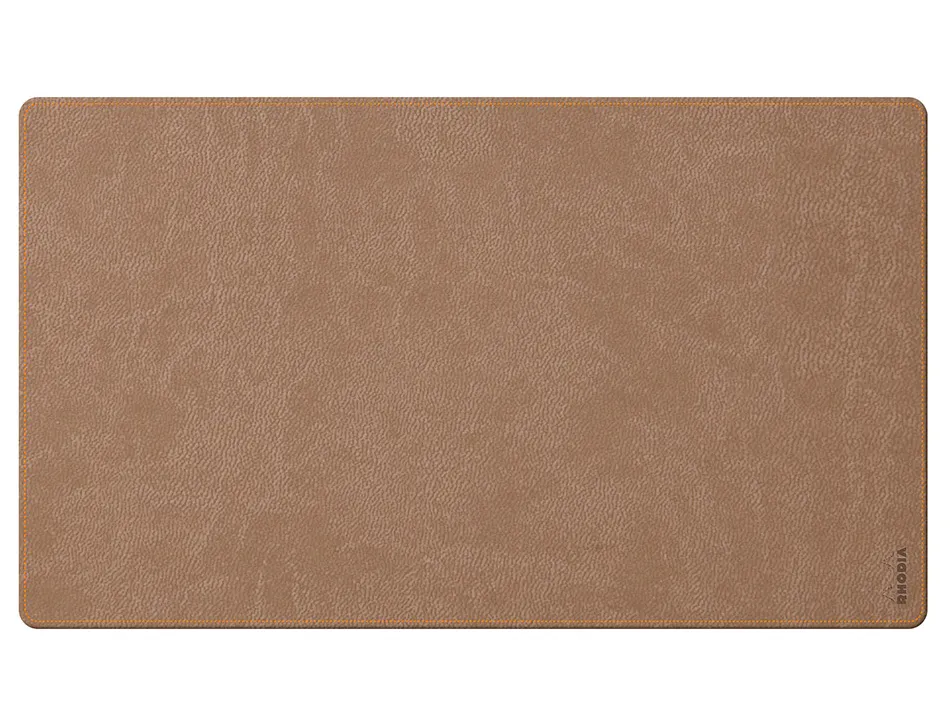 Sous-main rhodiarama souple simil cuir taupe velout 60x35 cm