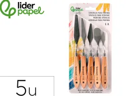 Spatule pour peinture liderpapel metallique sachet de 5 unites tailles assorties certifie