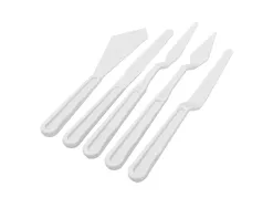 Spatule pour peinture liderpapel en plastique sachet de 5 unites tailles assorties