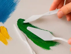 Spatule pour peinture liderpapel en plastique sachet de 5 unites tailles assorties