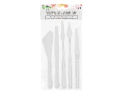 Spatule pour peinture liderpapel en plastique sachet de 5 unites tailles assorties
