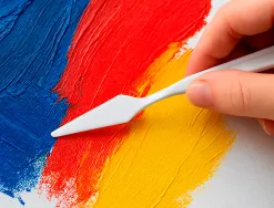 Spatule pour peinture liderpapel en plastique sachet de 5 unites tailles assorties