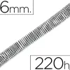 Spirale q-connect métallique relieur pas 5:1 220f calibre 1.2mm diamètre 26mm coloris noir boîte 50 unités