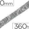 Spirale q-connect métallique relieur pas 4:1 360f calibre 1.2mm diamètre 40mm coloris noir boîte 25 unités