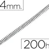 Spirale q-connect métallique relieur pas 5:1 200f calibre 1.2mm diamètre 24mm coloris noir boîte 100 unités