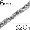 Spirale q-connect métallique relieur pas 4:1 320f calibre 1.2mm diamètre 36mm coloris noir boîte 25 unités