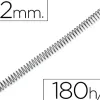 Spirale q-connect métallique relieur pas 4:1 180f calibre 1.2mm diamètre 22mm coloris noir boîte 100 unités