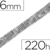 Spirale q-connect métallique relieur pas 4:1 220f calibre 1.2mm diamètre 26mm coloris noir boîte 100 unités