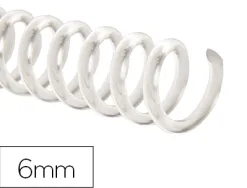 Spirale q-connect plastique transparent relieur pas 32 5:1 20f calibre 1.8mm diamètre 6mm boîte 100 unités