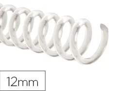 Spirale q-connect plastique transparent relieur pas 32 5:1 80f calibre 1.8mm diamètre 12mmboîte 100 unités