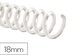 Spirale q-connect plastique transparent 32 5: 1 140f calibre 2mm diamètre 18mm boîte 100 unités
