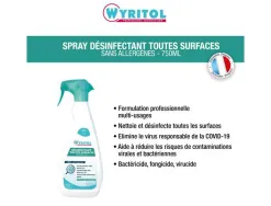 Spray nettoyant desinfectant toutes surfaces wyritol 750 ml