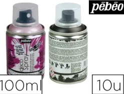 Spray pébéo décospray peinture acrylique 100ml coloris assortis set de 10 unités