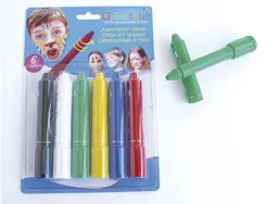 Stick maquillage oz international grim'tout système twist nettoyage eau savon coloris assortis lot 6 unités